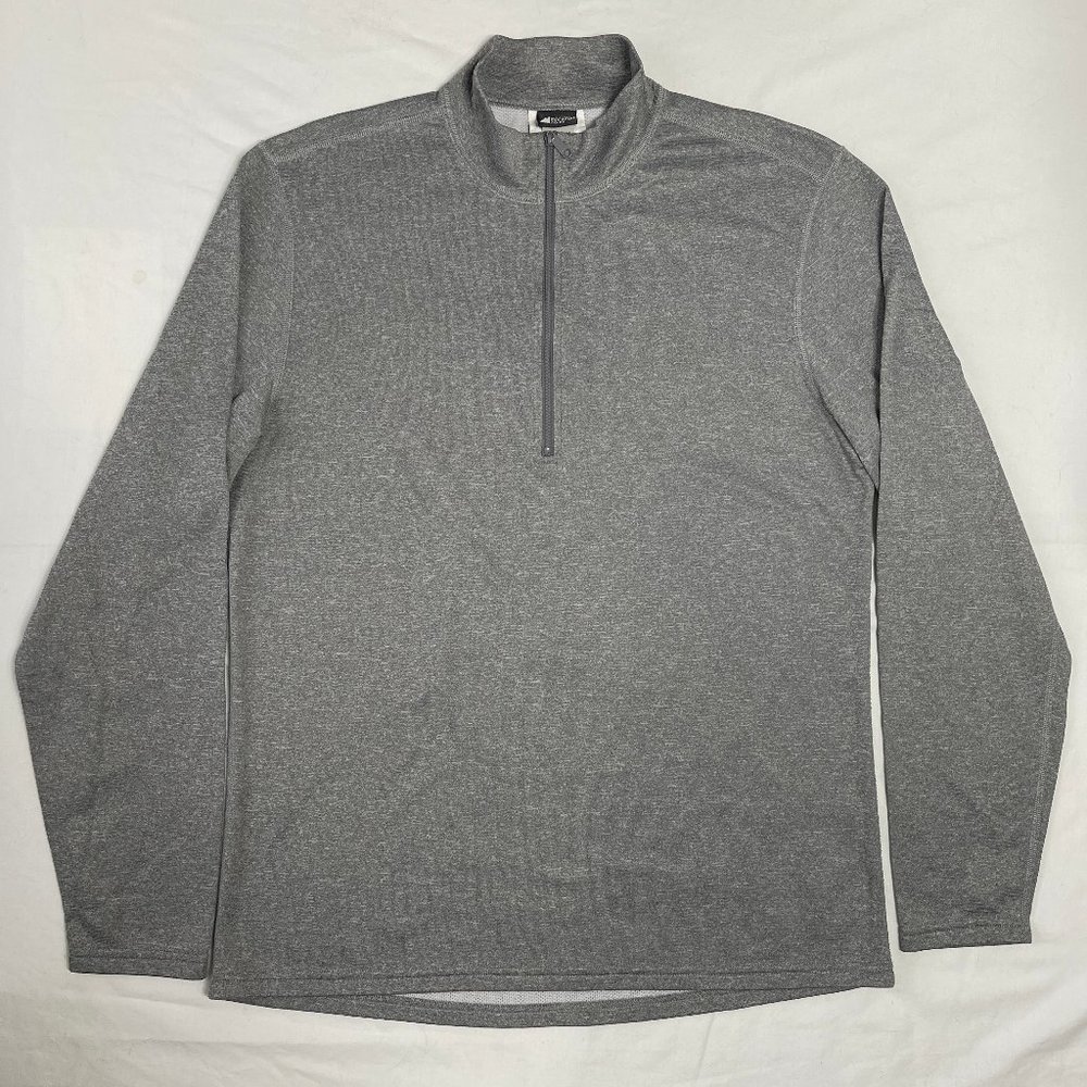 Mountain Equipment Co-Op 1/4 Zip Pullover Men's Sz Large Gray Stretch Polyester